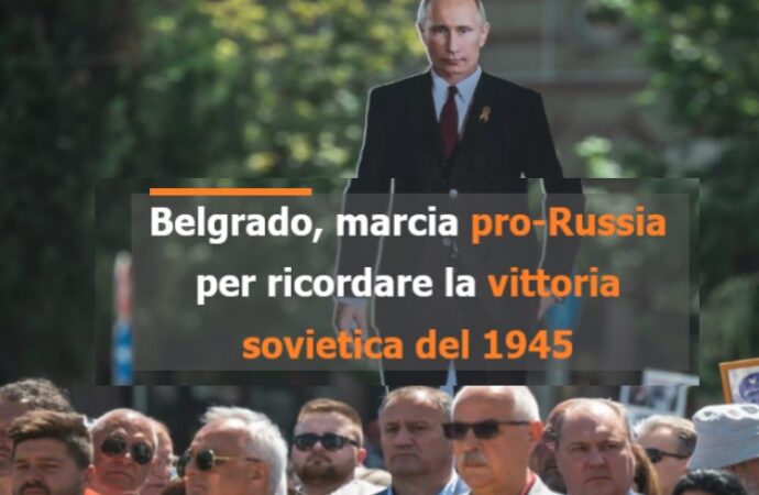 Belgrado, marcia filorussa per ricordare la vittoria sovietica del 1945