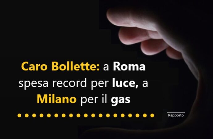 Caro Bollette: a Roma spesa record per luce, a Milano per il gas