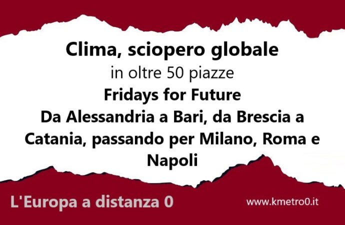 Clima, Fridays for Future: sciopero globale in oltre 50 piazze