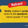 Serbia, migliaia in protesta contro le due sparatorie che hanno causato 17 morti