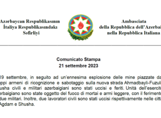 Comunicato stampa Ambasciata Azerbaigian 21 settembre 2023
