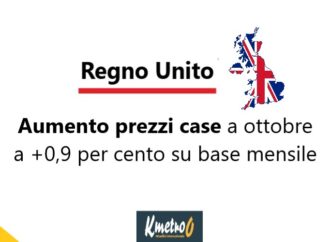 Regno Unito: aumento prezzi case a ottobre a +0,9 per cento su base mensile