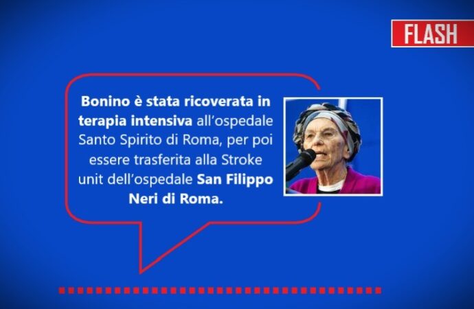 Emma Bonino in terapia intensiva all’ospedale Santo Spirito di Roma